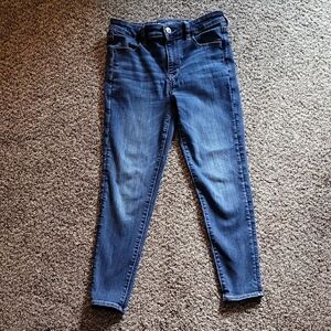 American Eagle Outfitters Dark Blue Skinny Jeans Size 10 SHORT